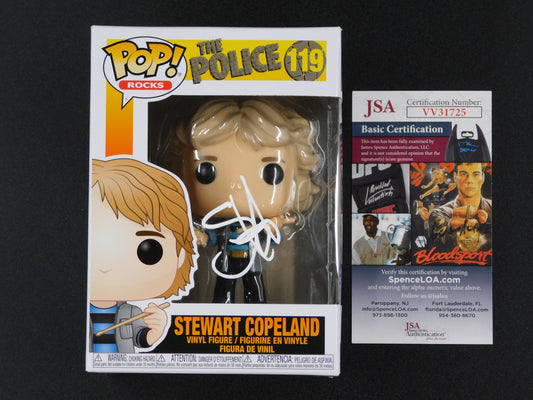 Stewart Copeland Signed Vinyl Funko Pop! 119 The Police Rock Music Band JSA COA