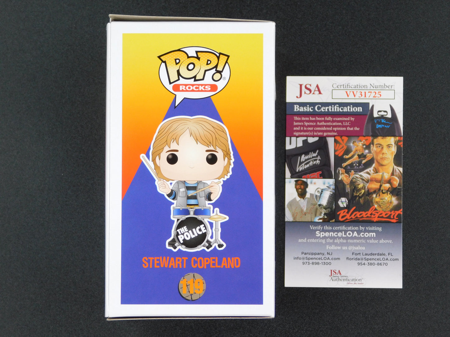 Stewart Copeland Signed Vinyl Funko Pop! 119 The Police Rock Music Band JSA COA