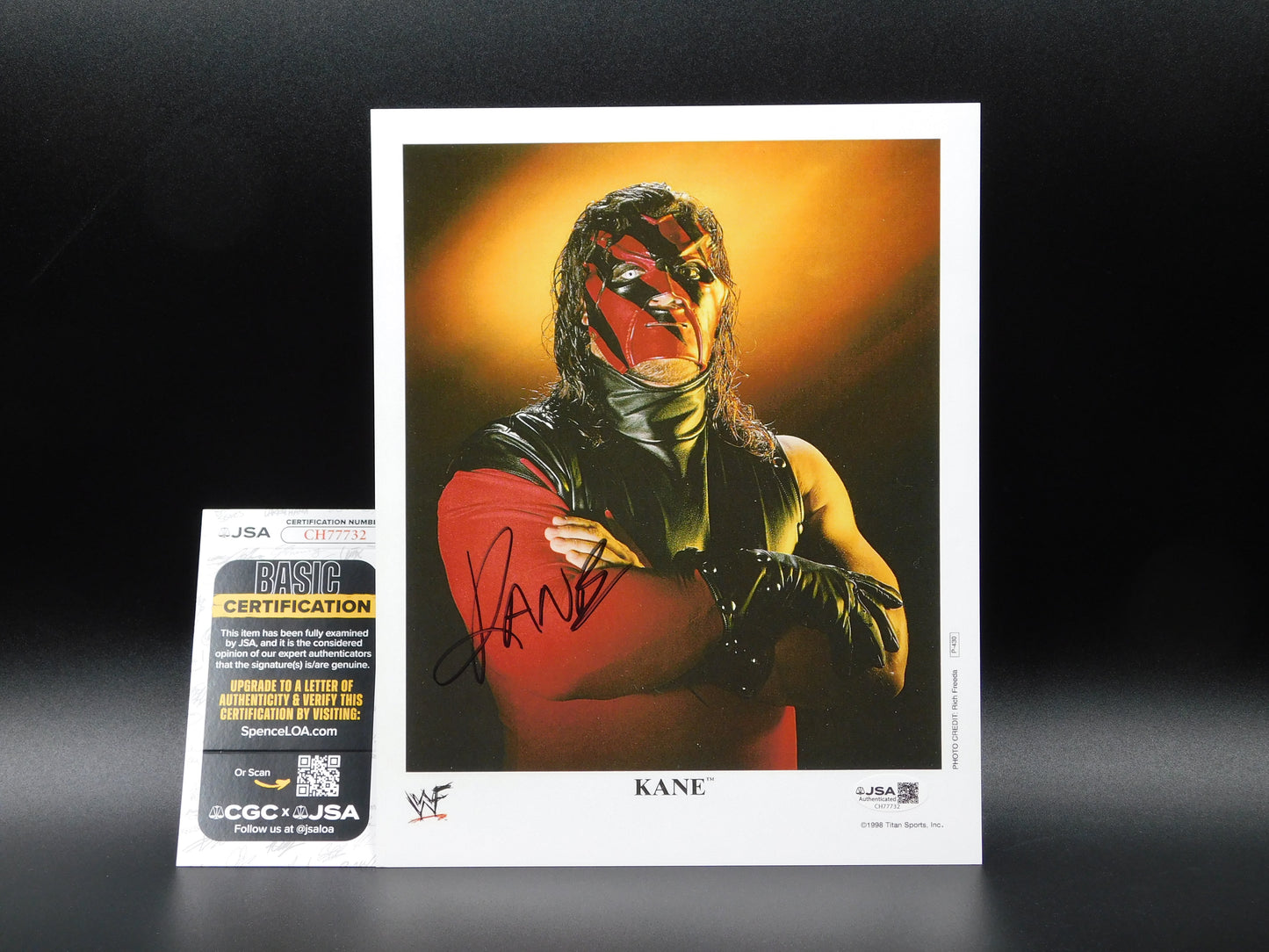 Kane / Autographed 8x10 Photo JSA COA WWE