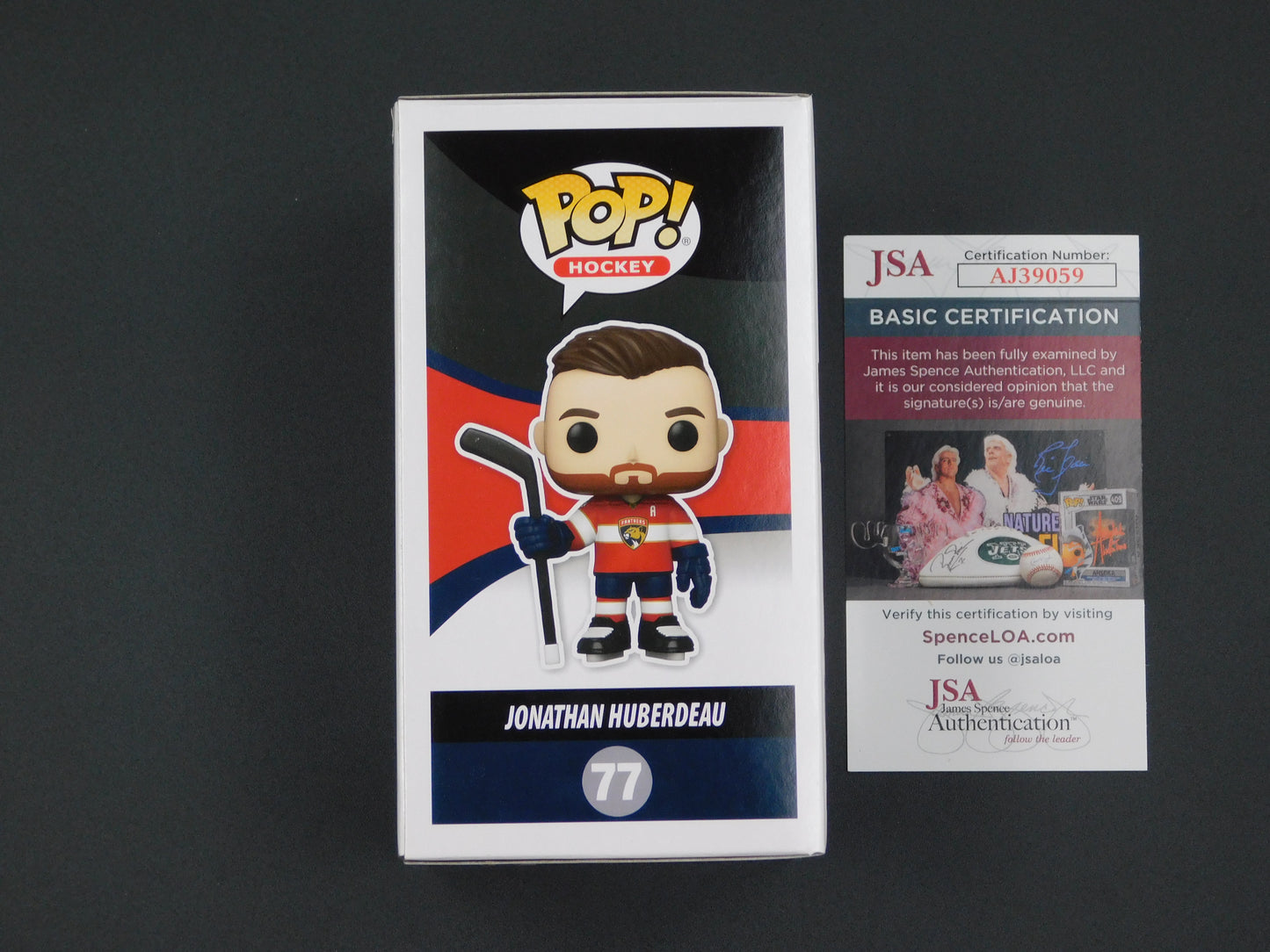 Jonathan Huberdeau Signed Autographed Vinyl Funko Pop! 77 Florida Panthers JSA COA