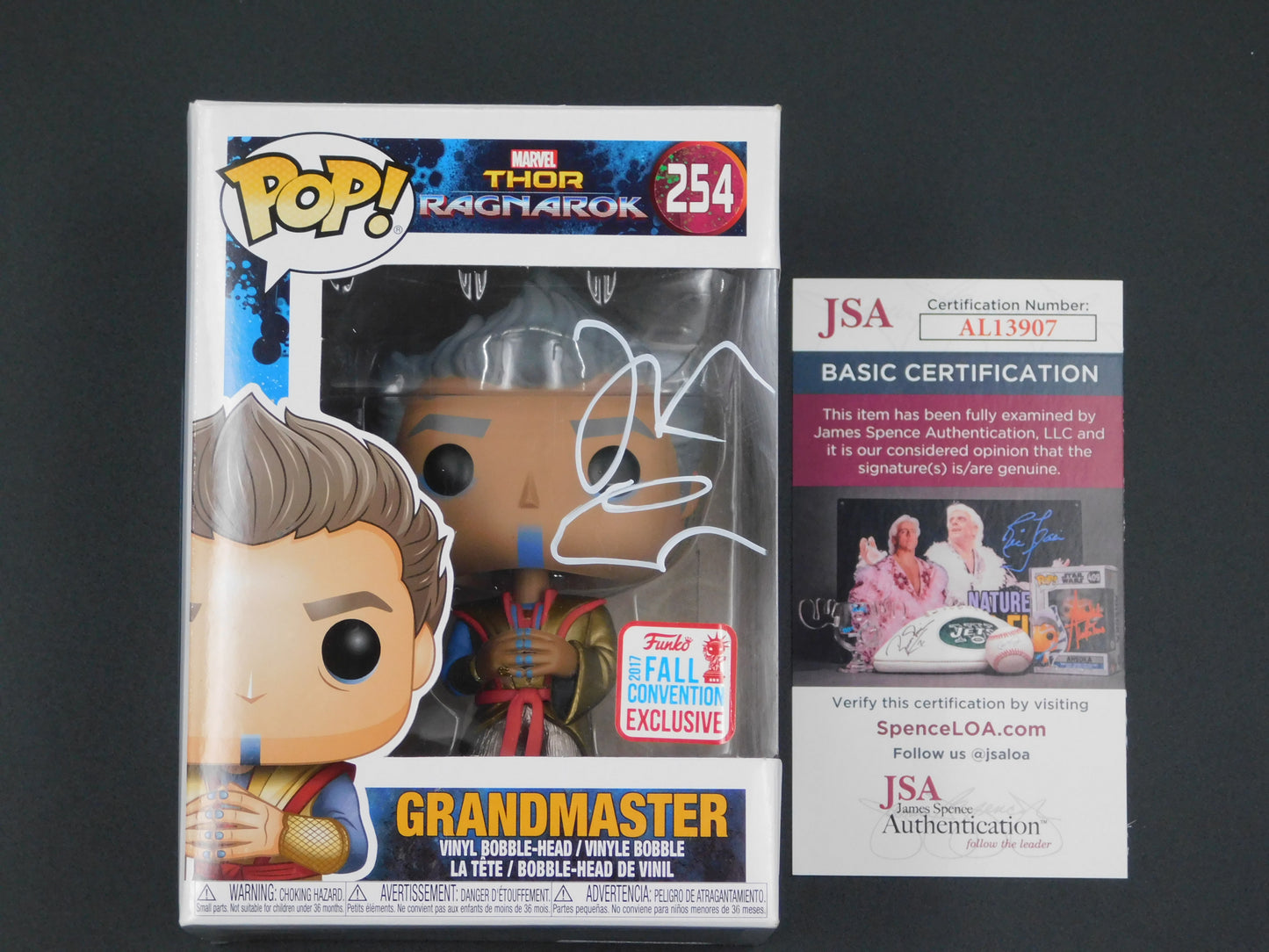 Jeff Goldblum Signed Autographed Vinyl Funko Pop! 254 Grandmaster Thor Ragnarok JSA COA