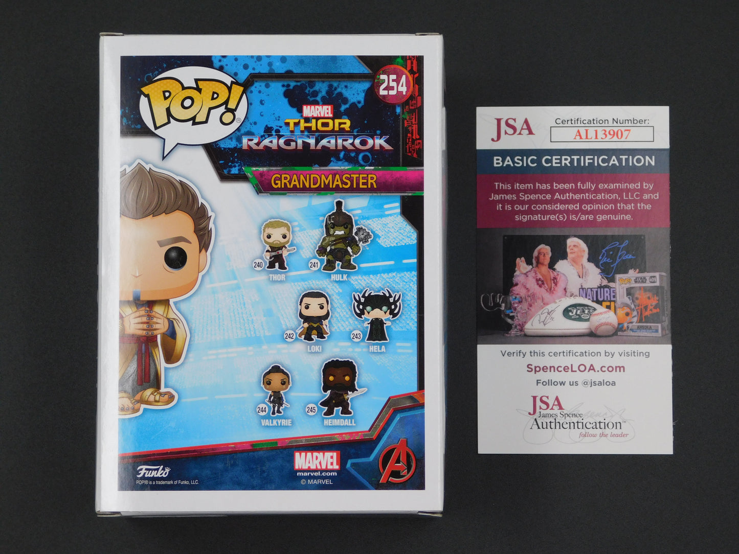 Jeff Goldblum Signed Autographed Vinyl Funko Pop! 254 Grandmaster Thor Ragnarok JSA COA