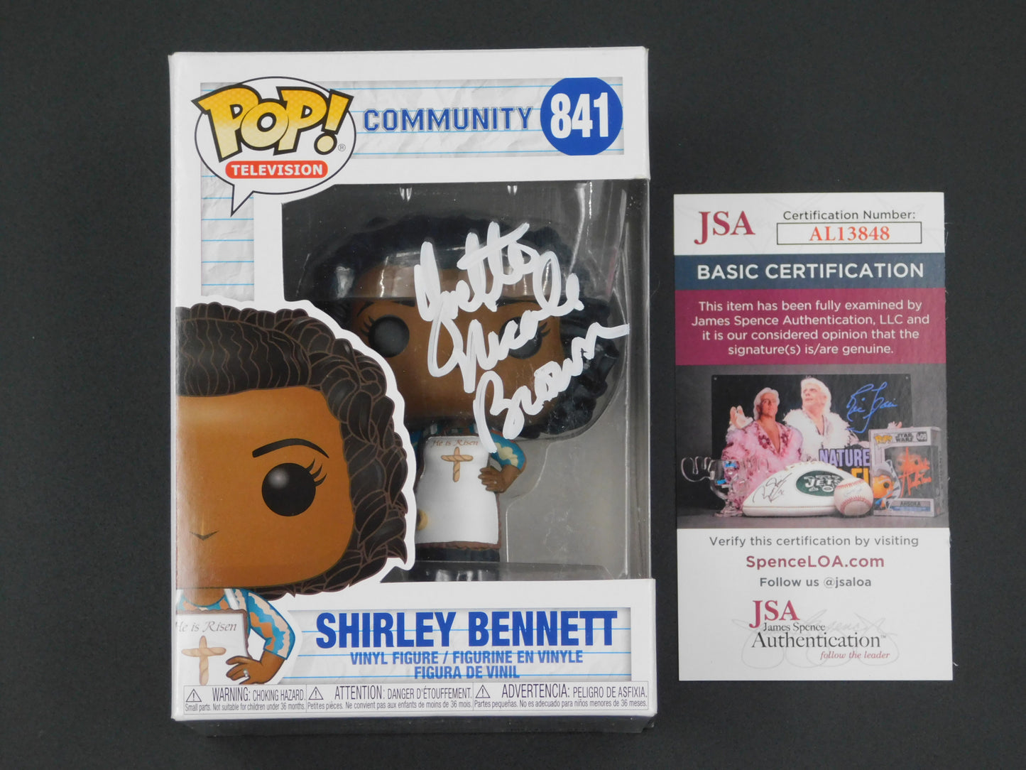 Yvette Nicole Brown Signed Autographed Vinyl Funko Pop 841 Shirley Bennett Community JSA COA