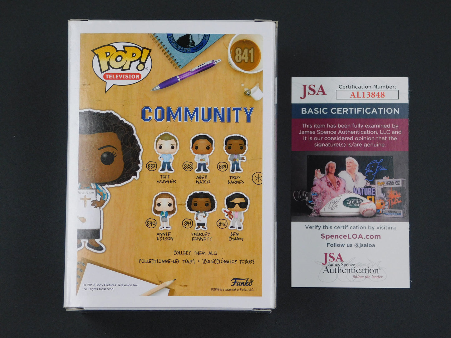 Yvette Nicole Brown Signed Autographed Vinyl Funko Pop 841 Shirley Bennett Community JSA COA