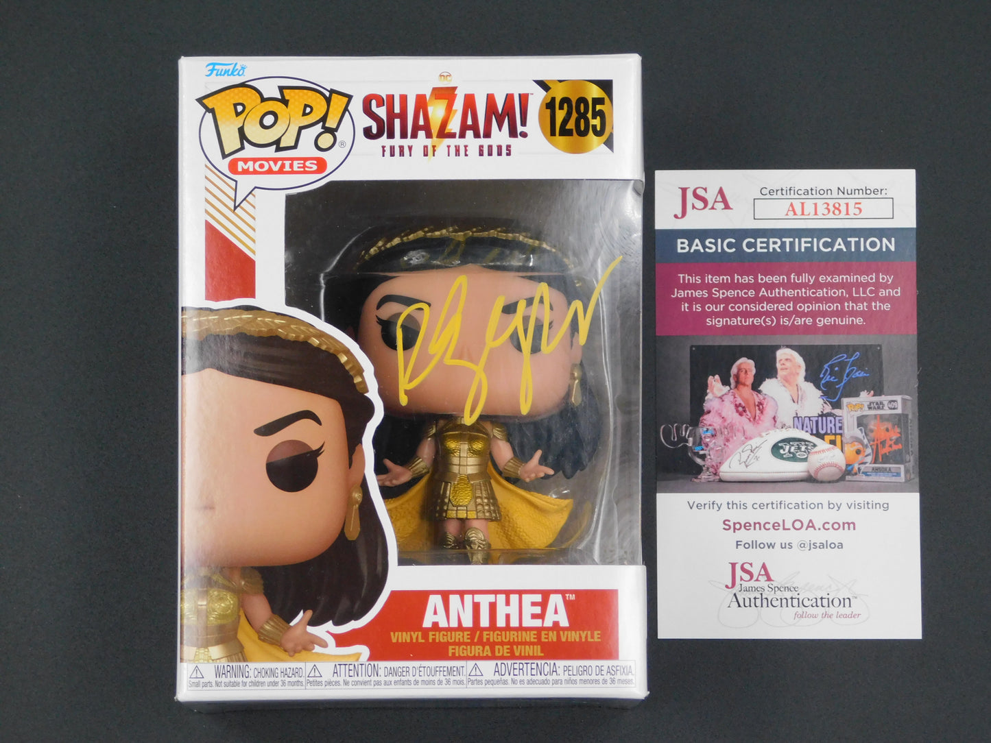 Rachel Zegler Signed Autographed Vinyl Funko Pop! 1285 Anthea Shazam Fury of The Gods JSA COA