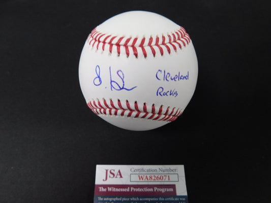 Steven Kwan Signed Official Major League Baseball Inscribed Cleveland Rocks JSA COA