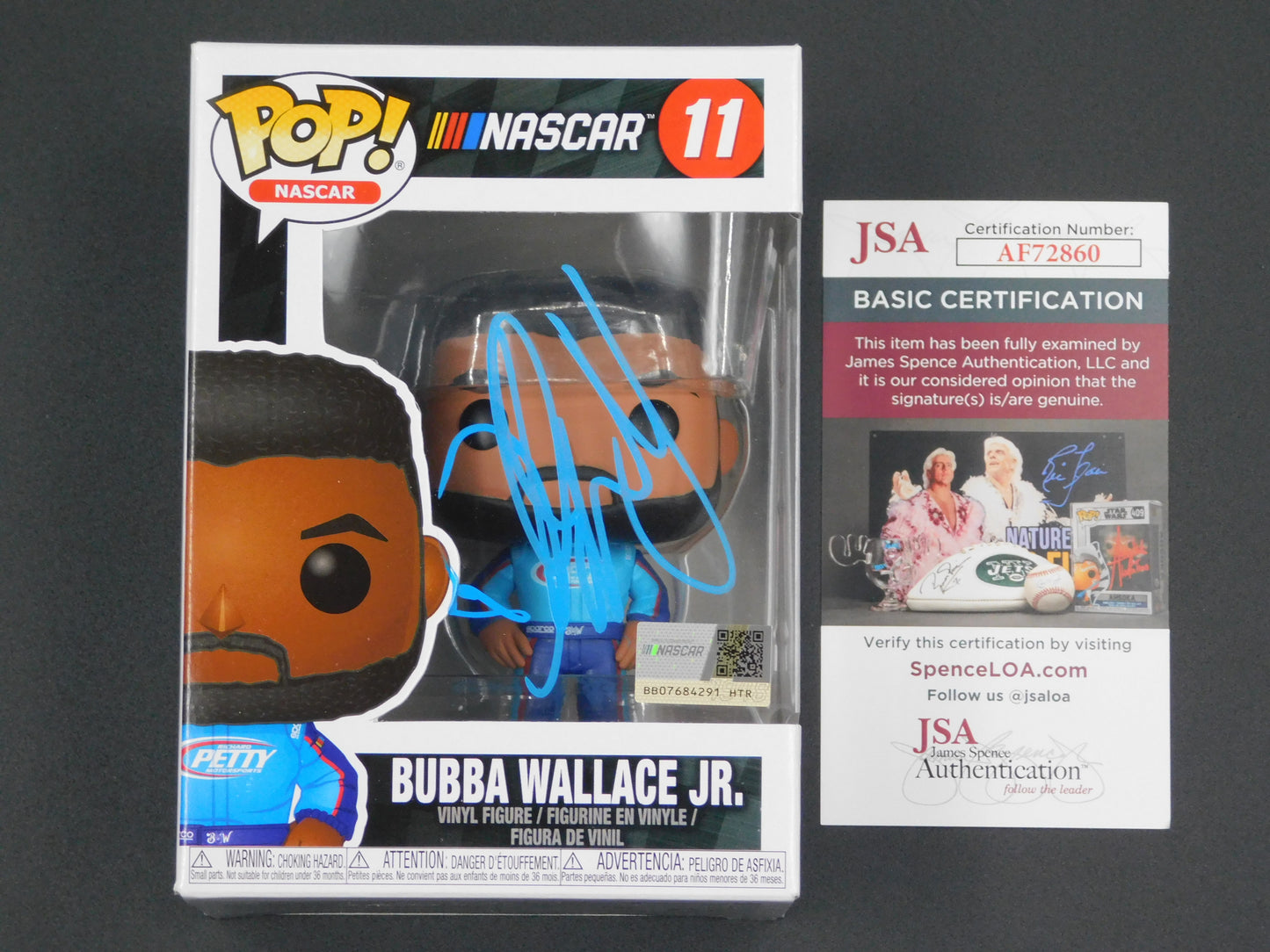 Bubba Wallace Jr. Signed Autographed Vinyl Funko Pop! 11 NASCAR Racing JSA COA