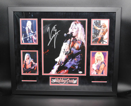 Vince Neal Signed Autographed Framed 11x14 Photo Motley Crue Exposed PSA DNA COA