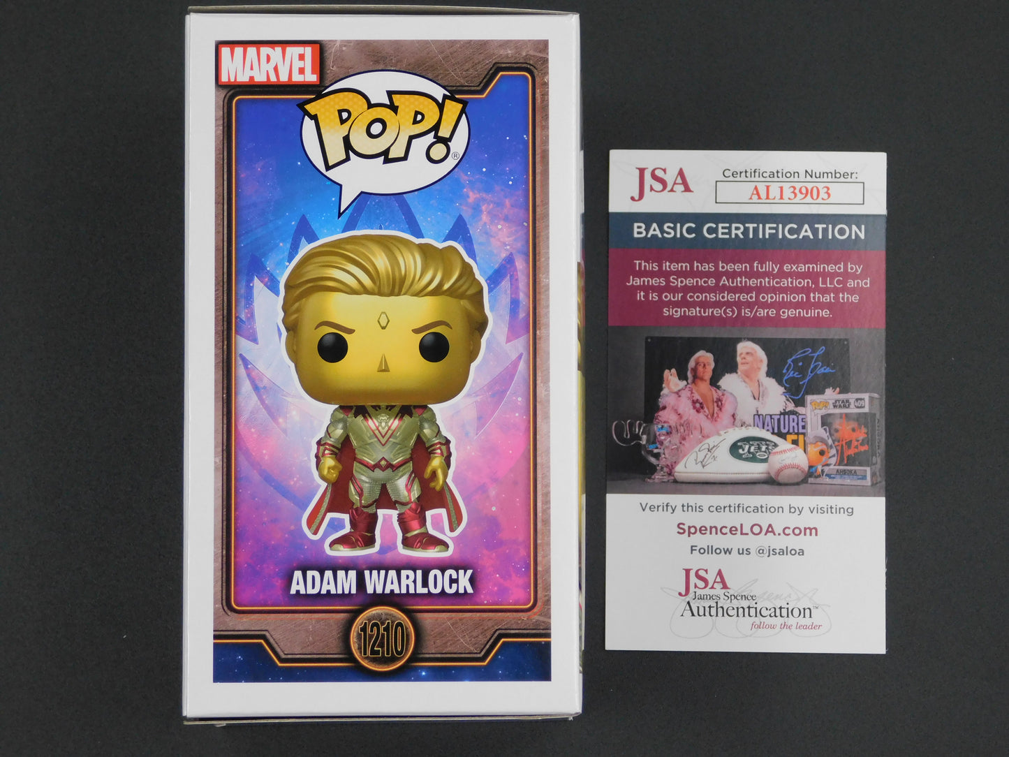 Will Poulter Signed Autographed Vinyl Funko Pop 1206 Adam Warlock Guardians of the Galaxy Marvel JSA COA