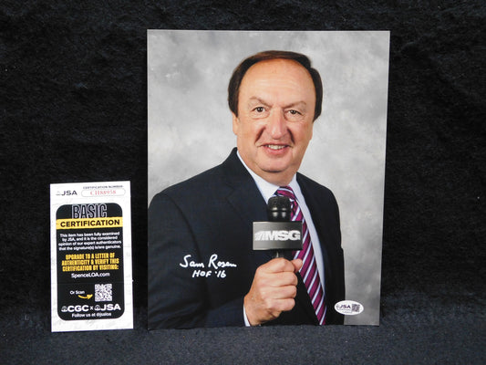 Sam Rosen Signed Autographed 8x10 Photo New York Rangers MSG NHL JSA COA
