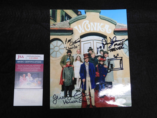 Peter Ostrum, Julie Dawn Cole, Paris Themmen Signed / Autographed 8x10  JSA COA