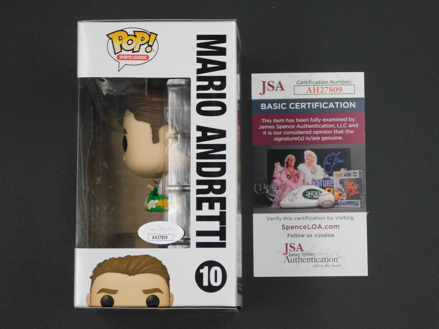 Mario Andretti Signed Autographed Vinyl Funko Pop! 10 NASCAR Formula One JSA COA