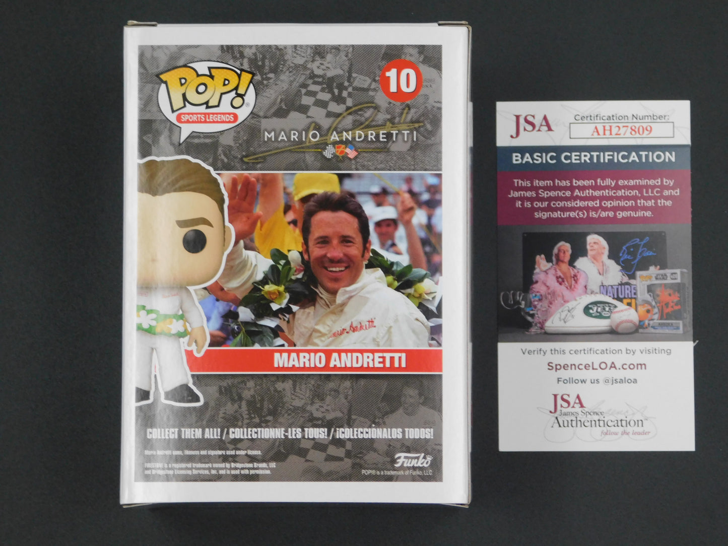 Mario Andretti Signed Autographed Vinyl Funko Pop! 10 NASCAR Formula One JSA COA