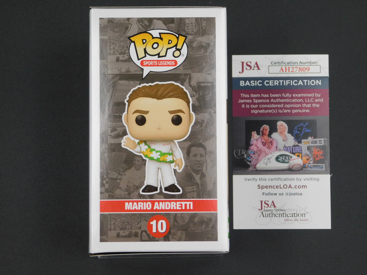 Mario Andretti Signed Autographed Vinyl Funko Pop! 10 NASCAR Formula One JSA COA