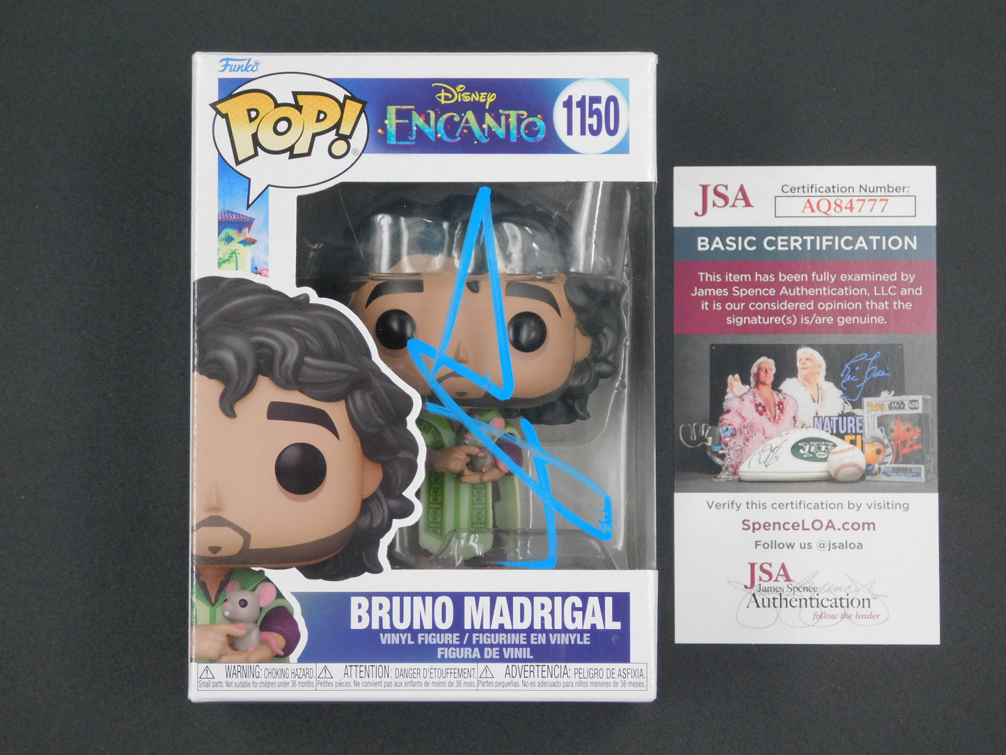 John Leguizamo Signed Autographed Vinyl Funko Pop! 1150 Bruno Madrigal Disney Encanto JSA COA