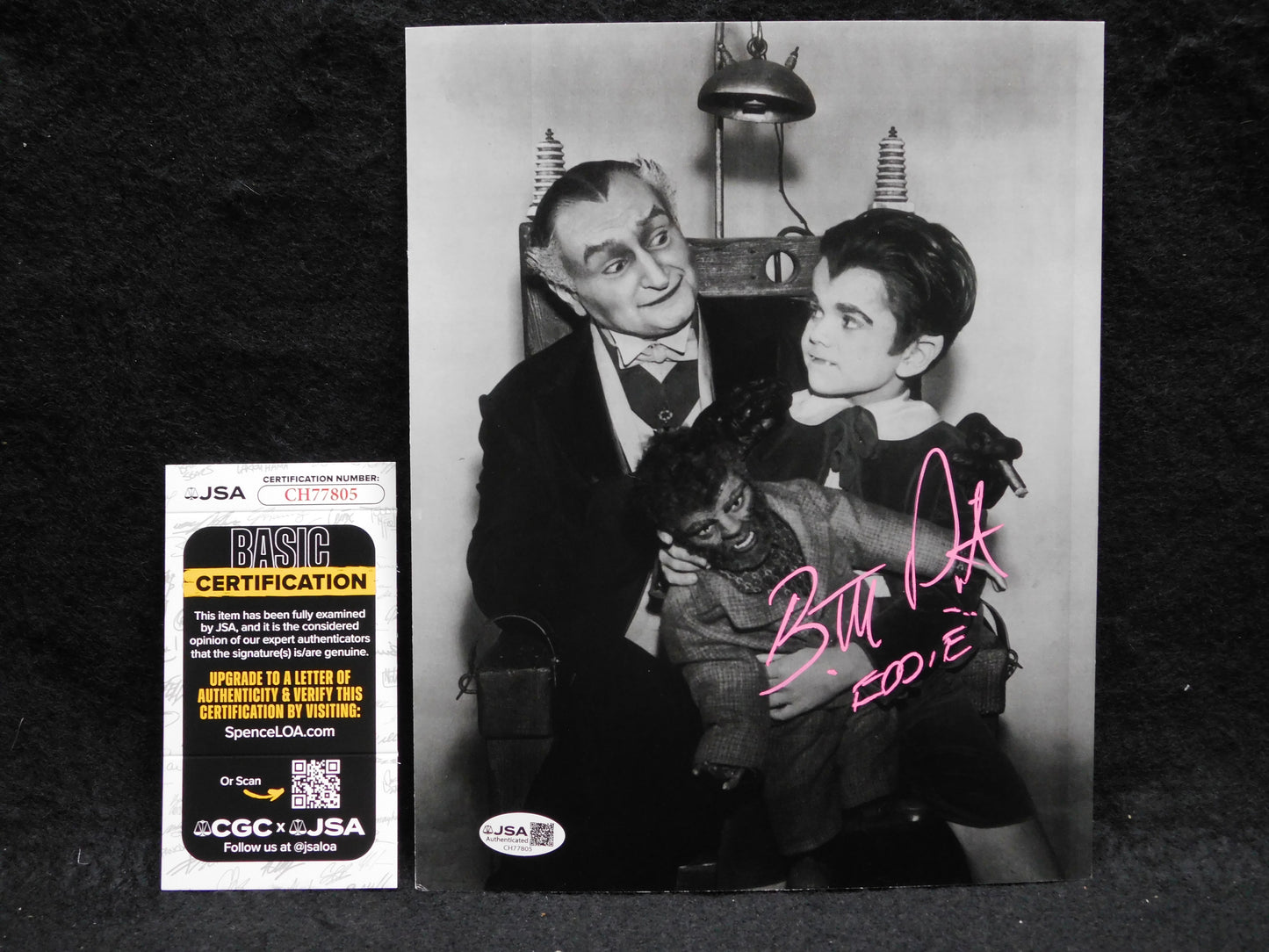 Butch Patrick Signed / Autographed 8x10 Photo Eddie Munster JSA COA