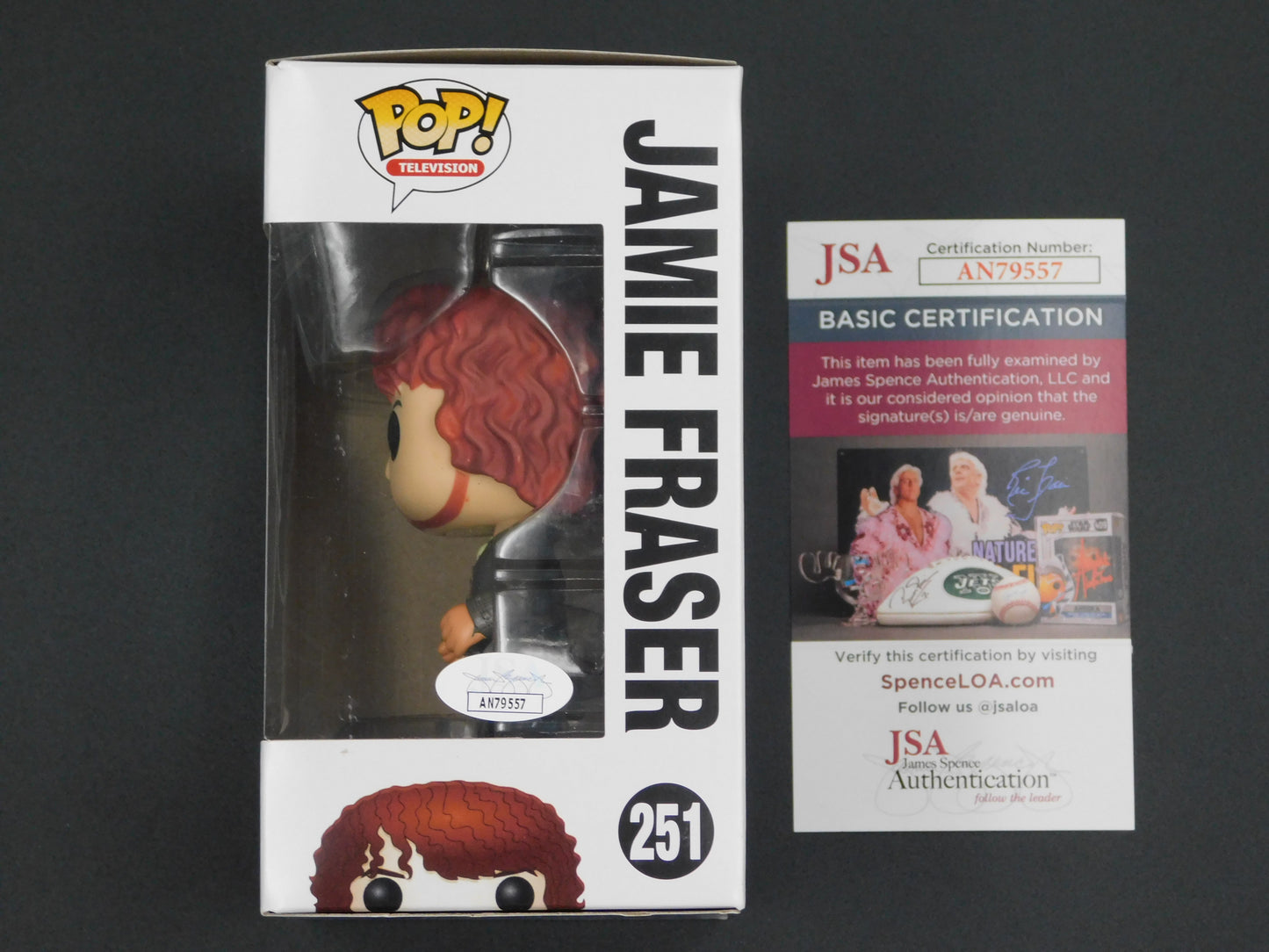 Sam Heughan Signed Autographed Funko Pop! 251 Jamie Fraser Outlander JSA COA