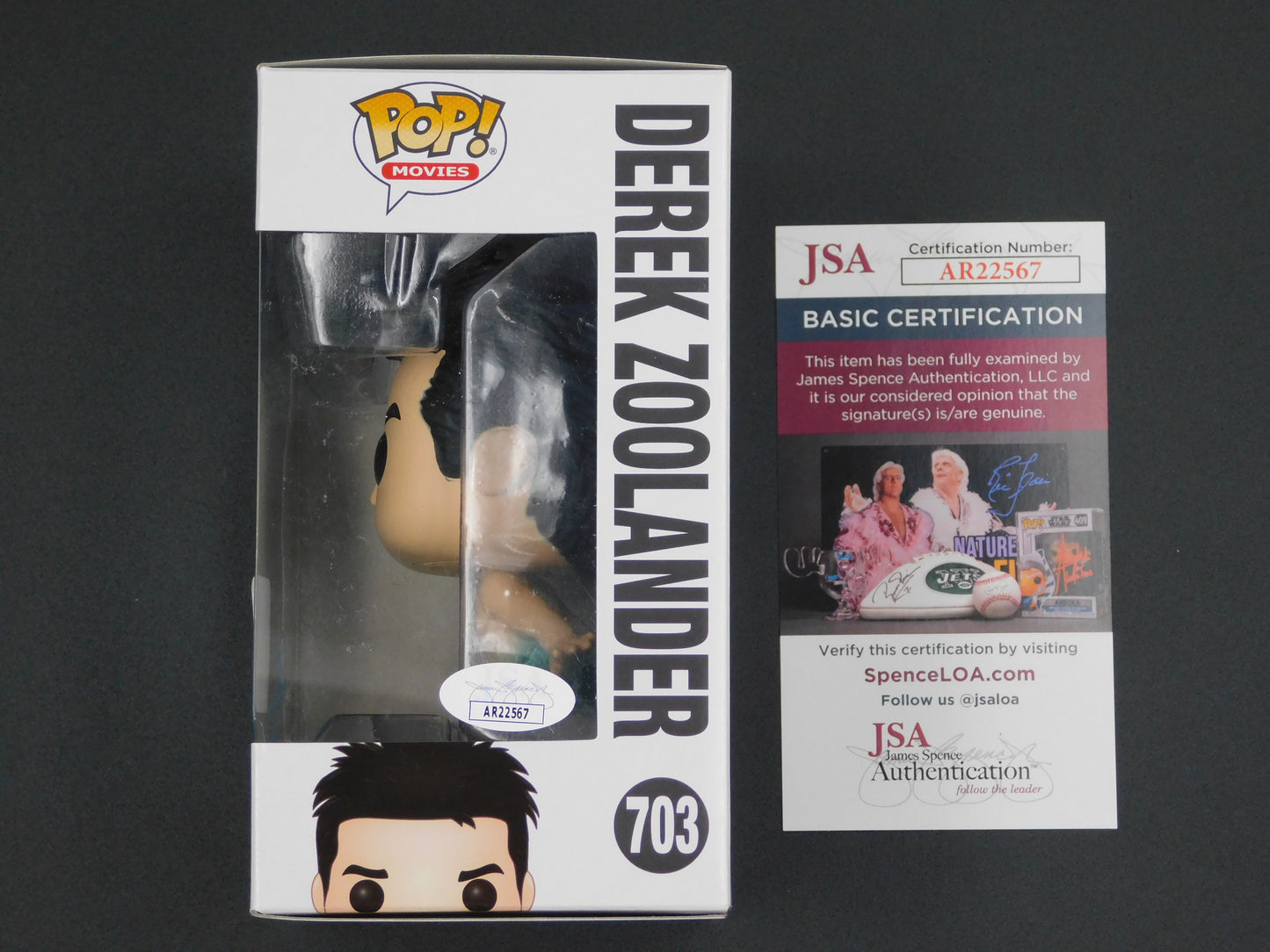 Ben Stiller Signed Autographed Vinyl Funko Pop! 703 Derek Zoolander 2019 Funko Exclusive JSA COA