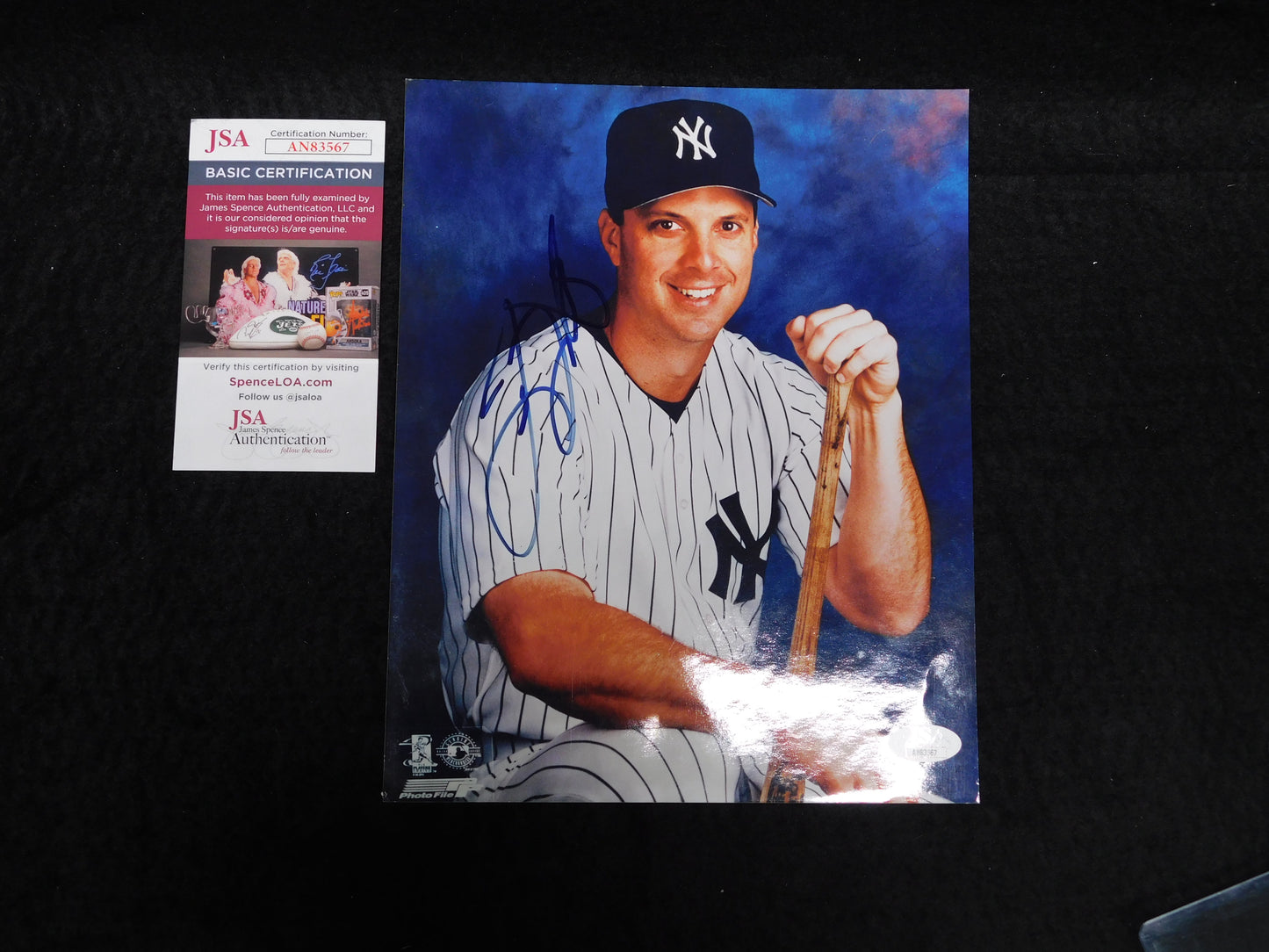 Tino Martinez New York Yankees Signed / Autographed 8x10 Photo JSA COA