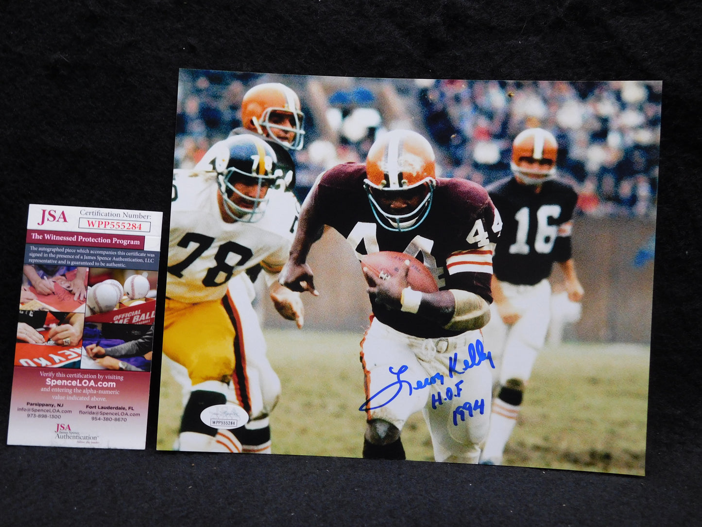 Leroy Kelly Cleveland Browns Signed / Autographed 8x10 Photo JSA COA