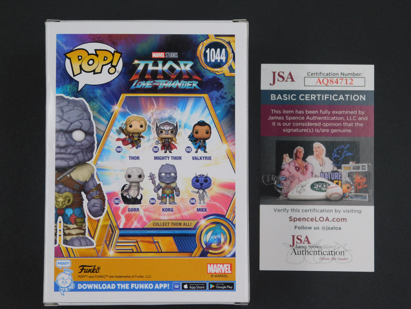 Taika Waititi Signed Autographed Funko Pop! 1044 Korg Thor Love Thunder Marvel Director JSA COA