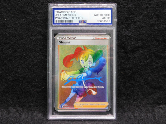 Jo Armeniox Signed / Autographed Shauna 278/264 Fusion Strike Pokemon PSA/DNA