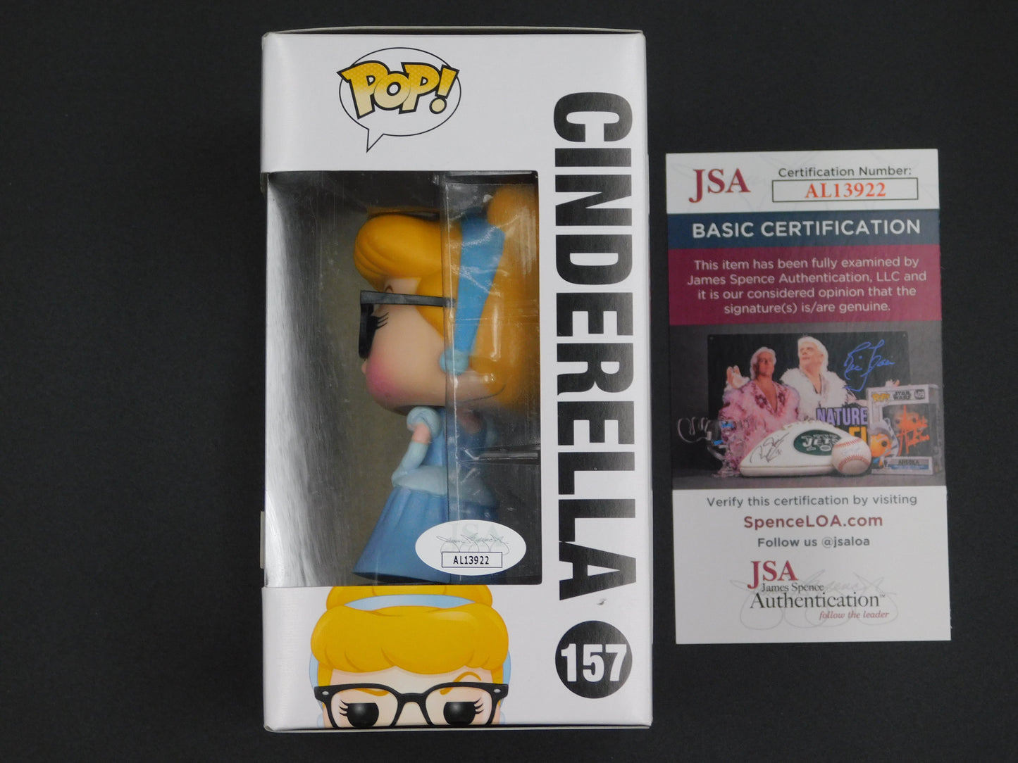 Lily James Signed Autographed Vinyl Funko Pop! 157 Cinderella Disney JSA COA