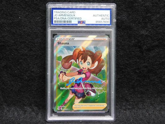Jo Armeniox Signed / Autographed Shauna 263/264 Fusion Strike Pokemon PSA/DNA