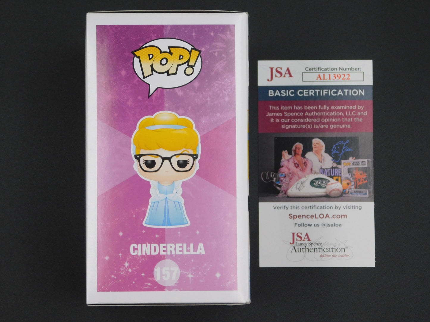 Lily James Signed Autographed Vinyl Funko Pop! 157 Cinderella Disney JSA COA