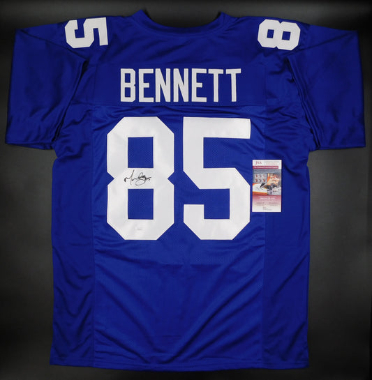 Martellus Bennett Signed Autographed New York Giants Blue Football Jersey JSA COA