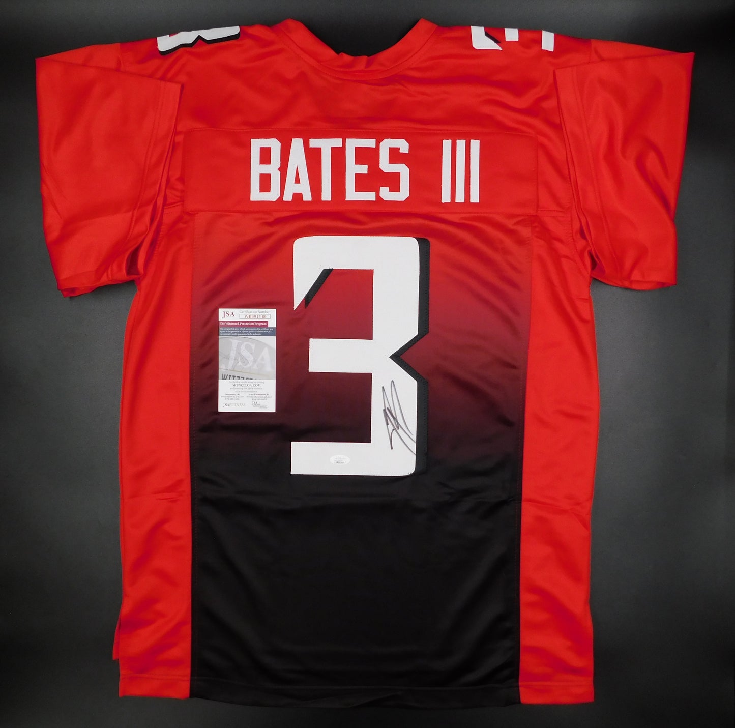 Jessie Bates III Signed Autographed Atlanta Falcons Red Alternate Football Jersey JSA COA