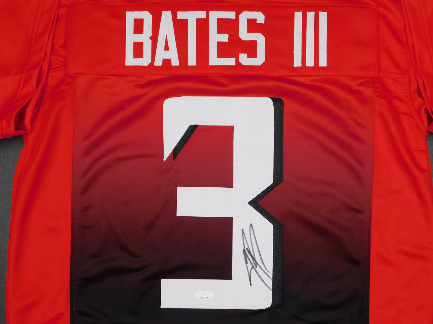 Jessie Bates III Signed Autographed Atlanta Falcons Red Alternate Football Jersey JSA COA