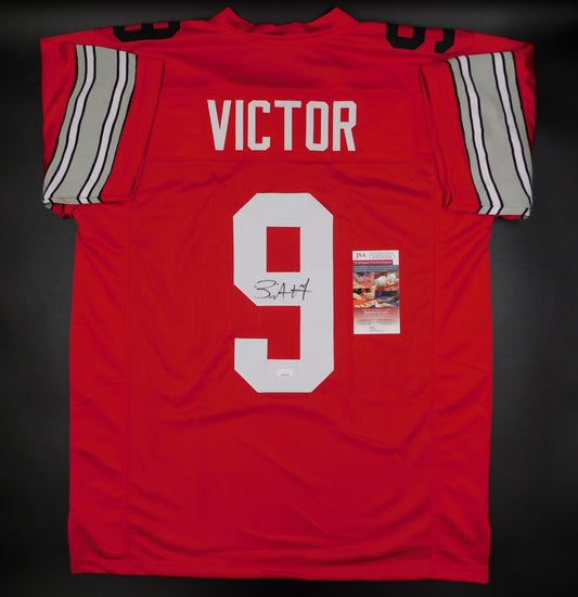 Binjimen Victor Signed Autographed Ohio State Buckeyes Football Jersey JSA COA