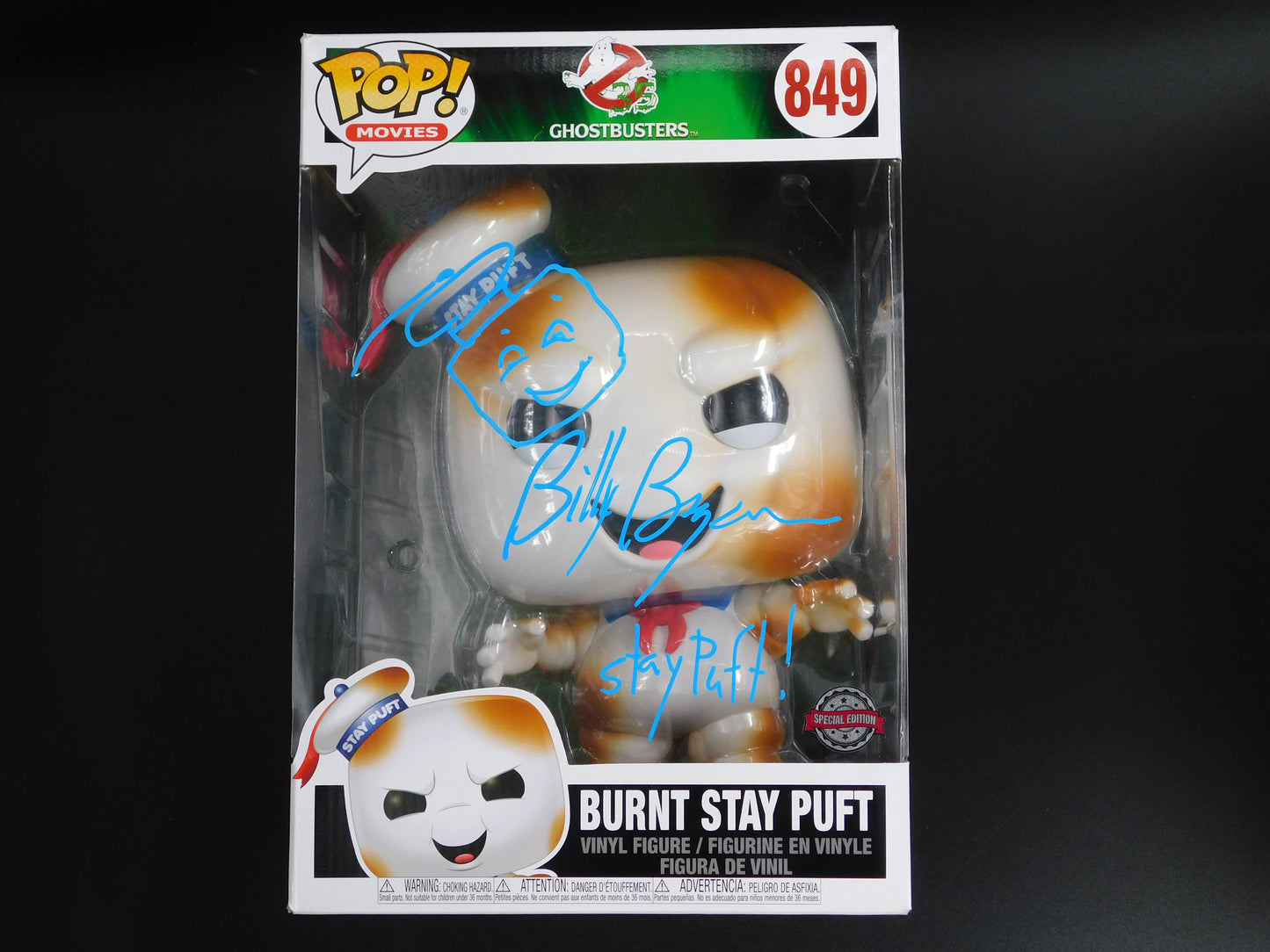 Bill Bryan Signed Auto 10in Funko Pop! 849 Burnt Stay Puft Ghostbusters PSA COA