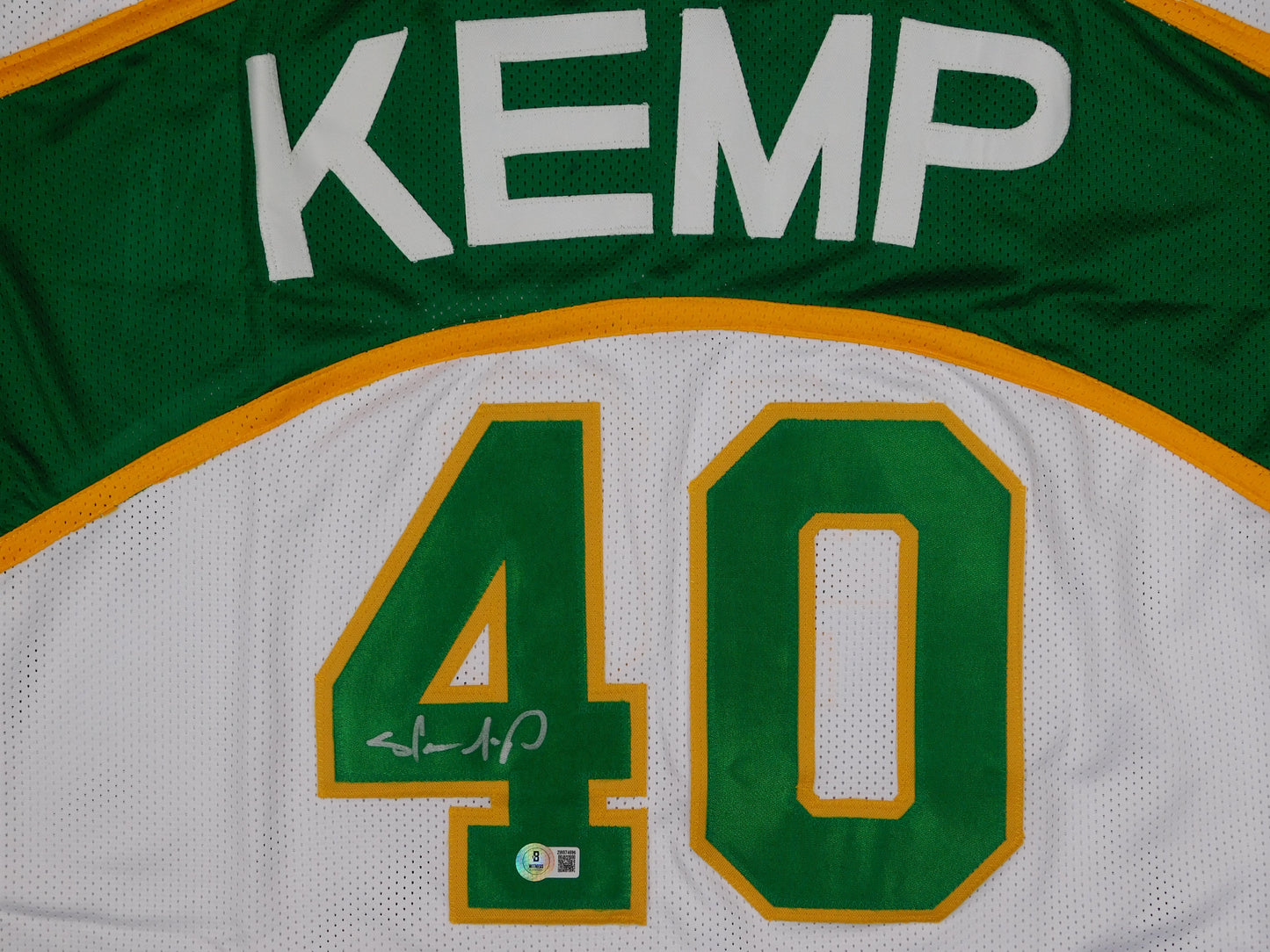 Shawn Kemp Signed Autographed Seattle SuperSonics Basketball Jersey Reign Man BAS COA