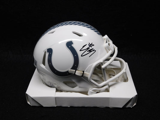 EJ Speed Signed Autographed Indianapolis Colts STS Speed Mini Helmet BAS COA