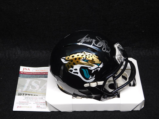 Jimmy Smith Signed Autographed Jacksonville Jaguars Speed Mini Helmet JSA COA