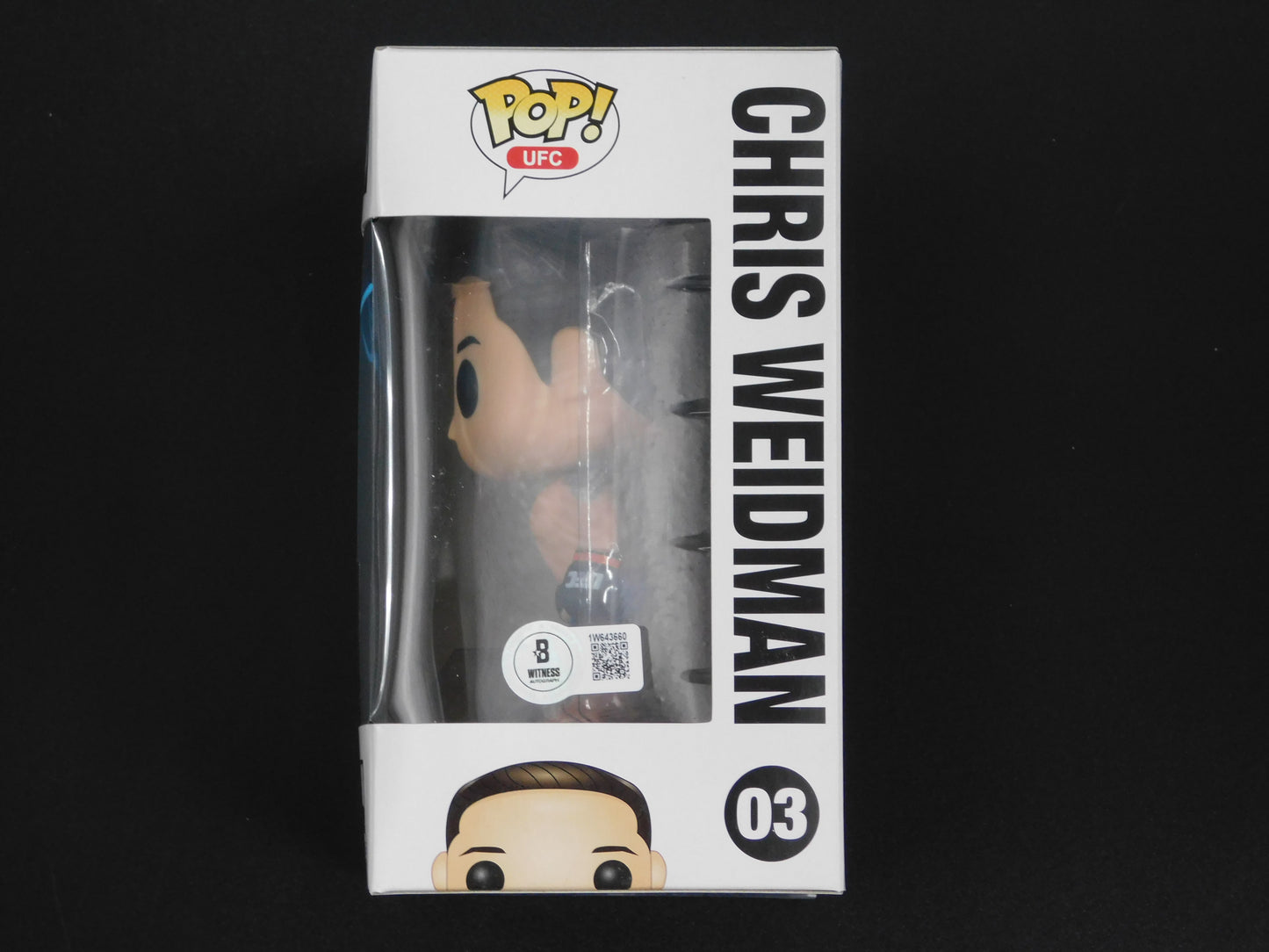 Chris Weidman Signed Autographed Vinyl Funko Pop! 03 UFC Fighter MMA BAS COA Blue