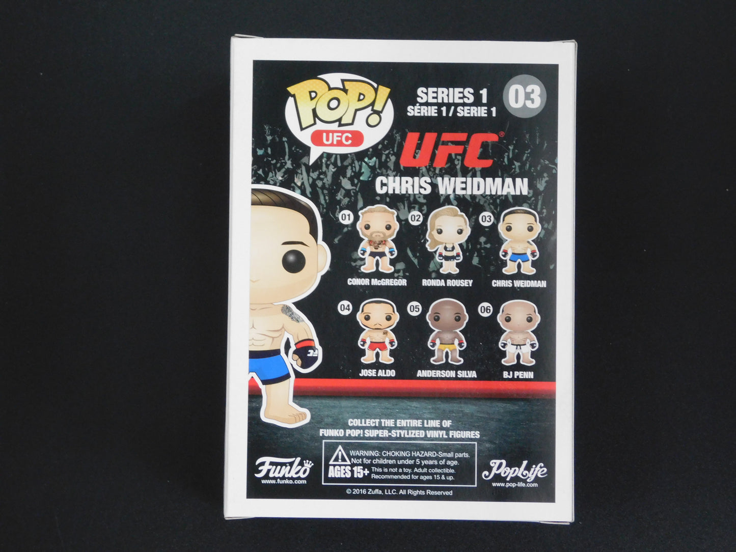 Chris Weidman Signed Autographed Vinyl Funko Pop! 03 UFC Fighter MMA BAS COA Blue