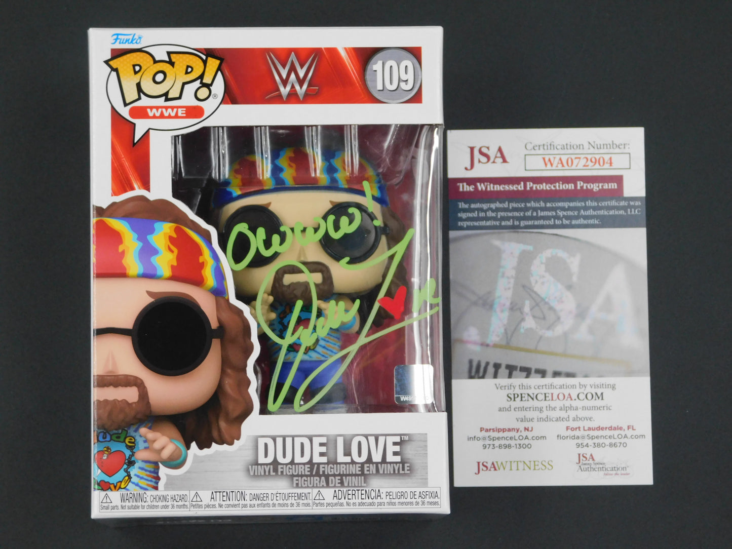 Mick Foley Dude Love Signed Autographed Vinyl Funko Pop! 109 WWE WWF JSA COA