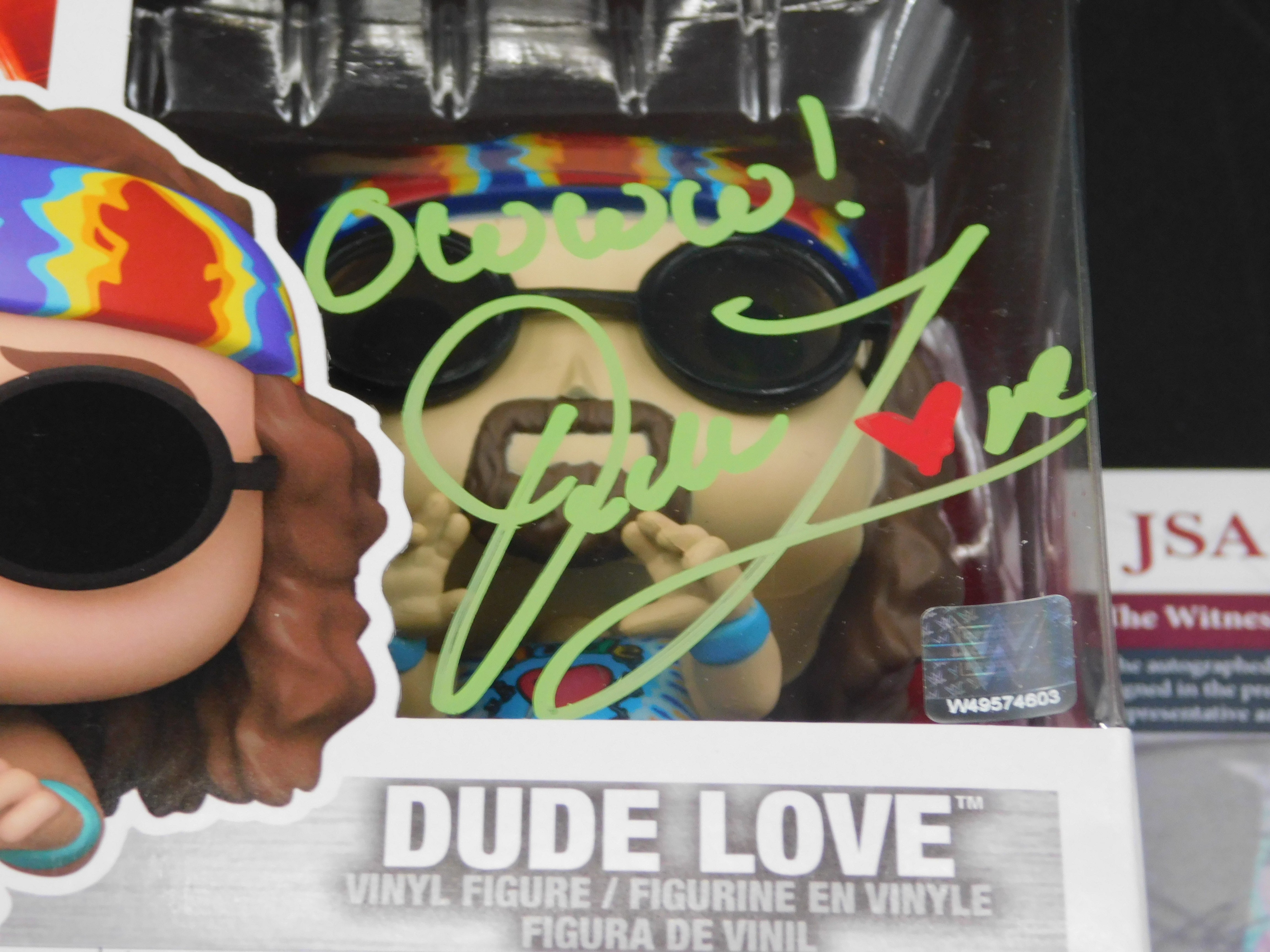 Funko Pop Dude Love Autograph Signed sold by Mick Foley