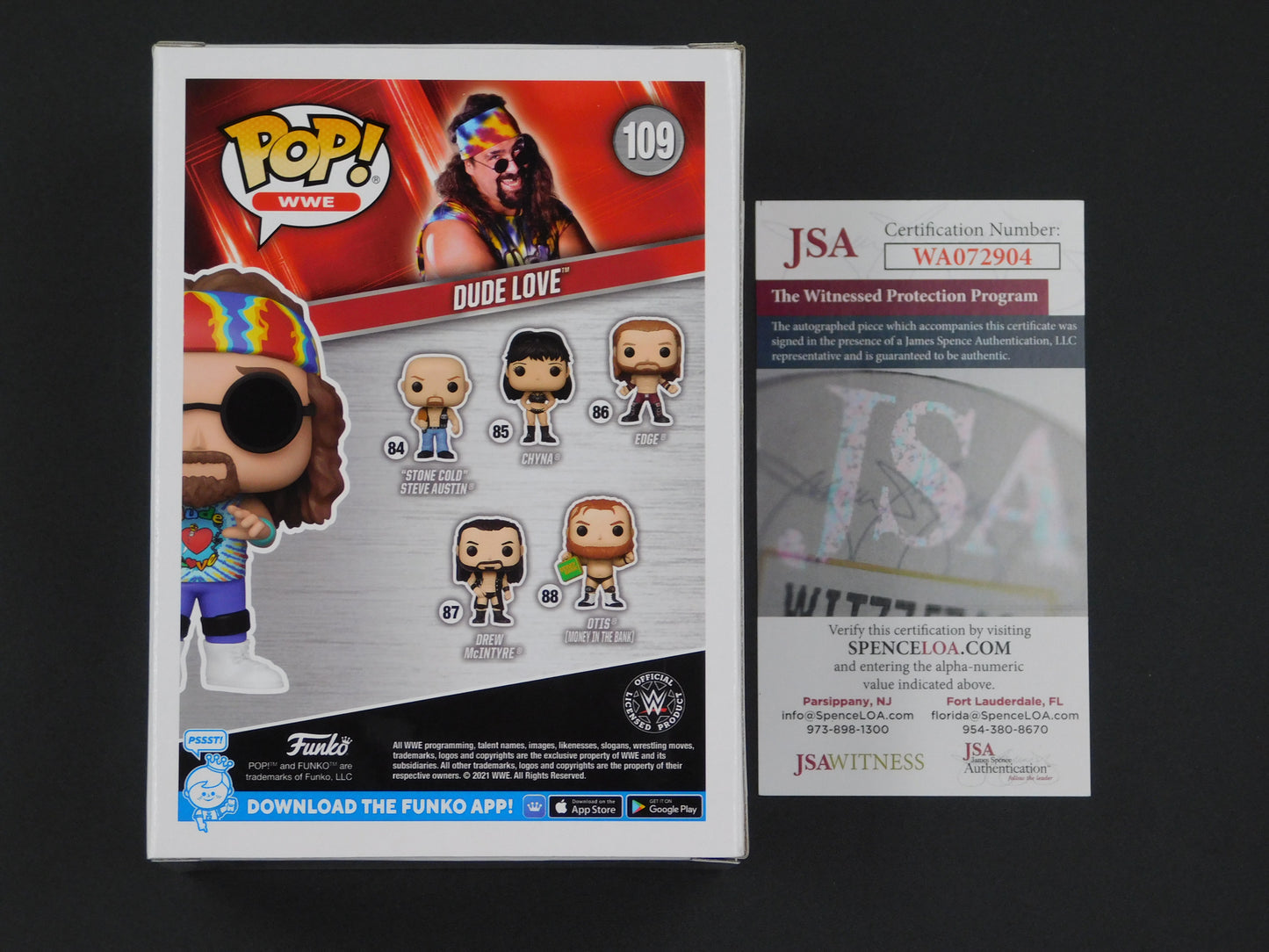 Mick Foley Dude Love Signed Autographed Vinyl Funko Pop! 109 WWE WWF JSA COA