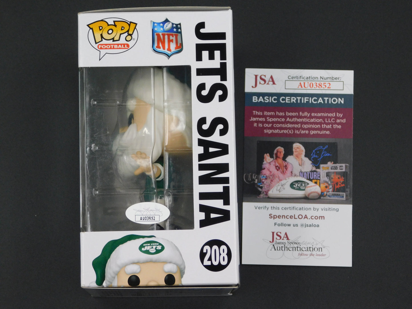 Robert Saleh Signed Autographed Vinyl Funko Pop! 208 New York Jets Santa Clause NFL JSA COA