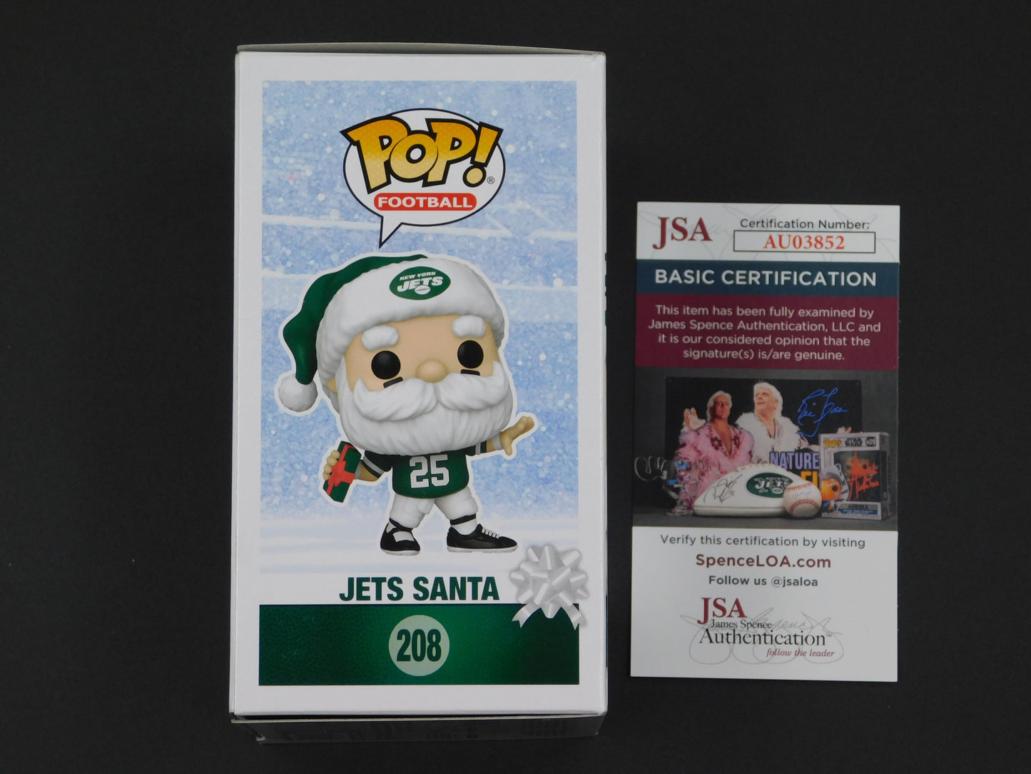 Robert Saleh Signed Autographed Vinyl Funko Pop! 208 New York Jets Santa Clause NFL JSA COA