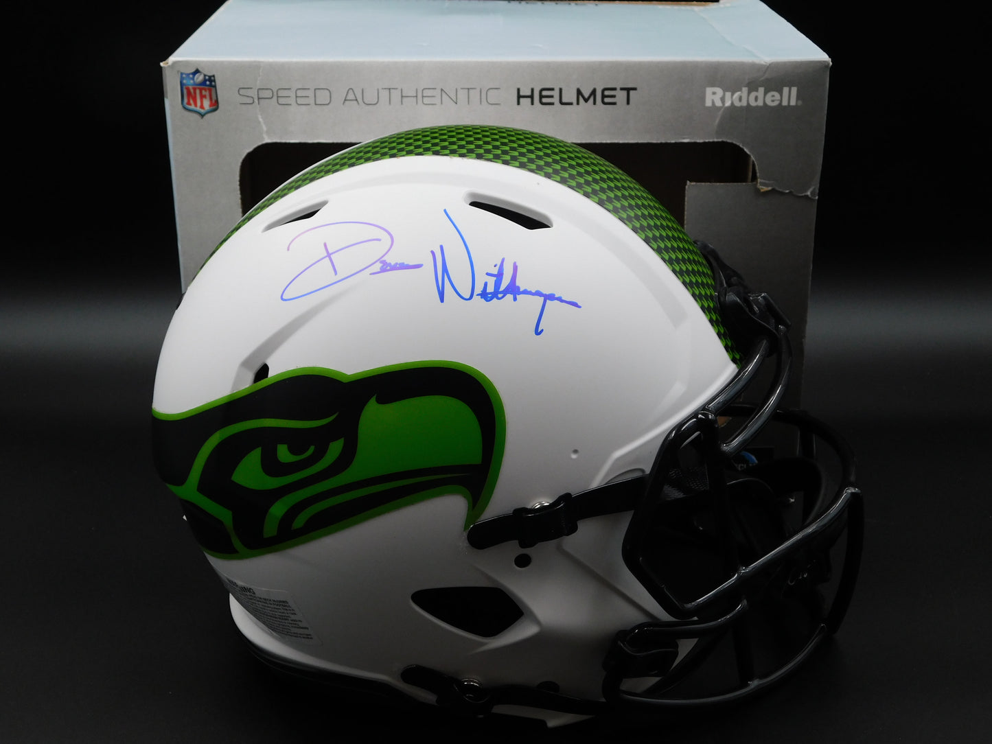 Devon Witherspoon Signed Autographed Full Size Authentic Lunar Eclipse Seattle Seahawks Helmet BAS COA