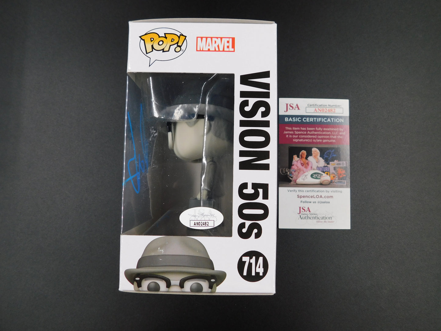 Paul Bettany Signed Autographed Funko Pop 714 Vision 50s WandaVision JSA COA