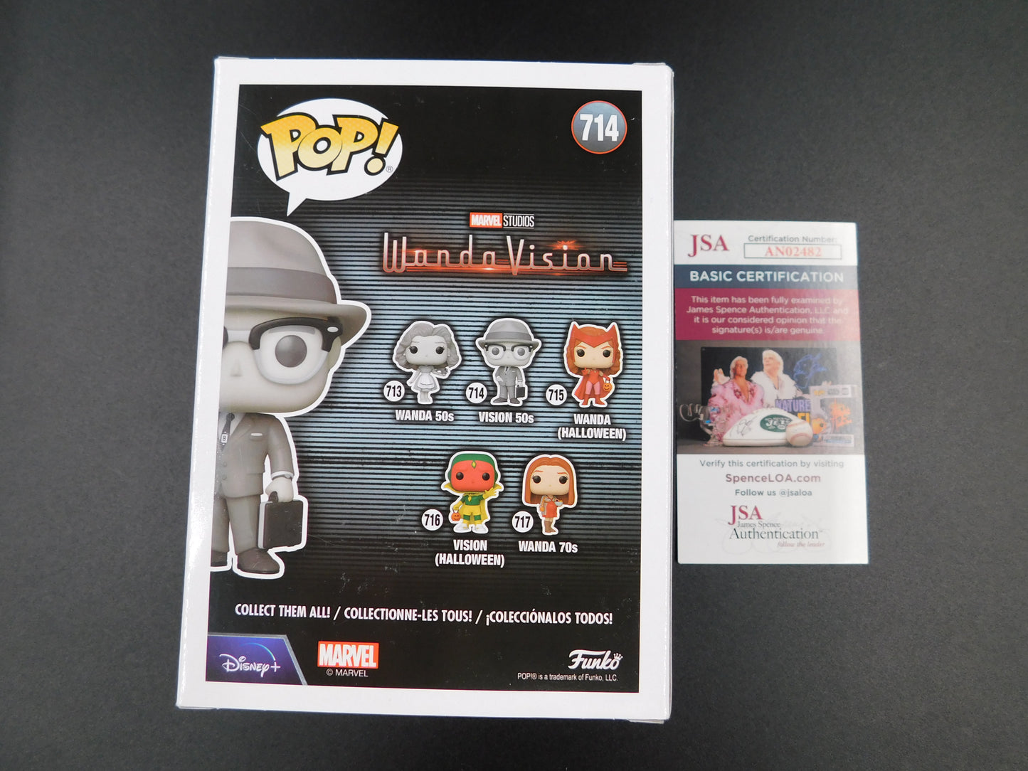 Paul Bettany Signed Autographed Funko Pop 714 Vision 50s WandaVision JSA COA