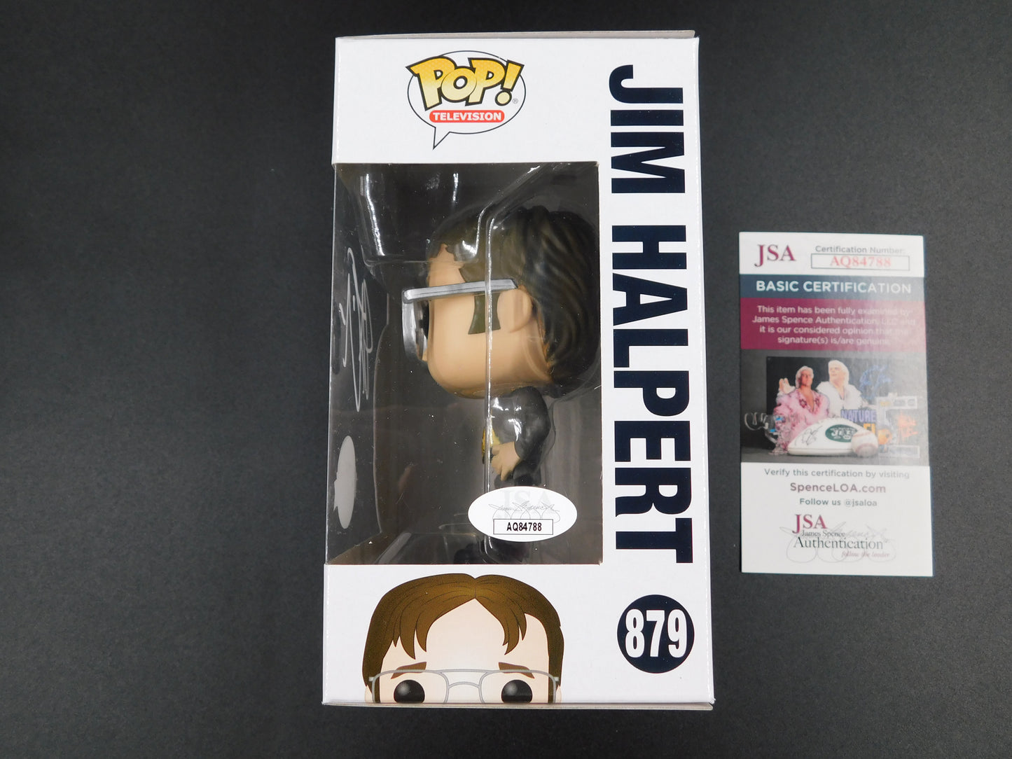 John Krasinski Signed Autographed Funko Pop 879 Jim Halpert as Dwight The Office JSA COA