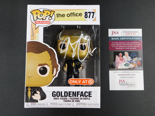 John Krasinski Signed Funko Pop 877 Jim Halpert Goldenface The Office JSA COA