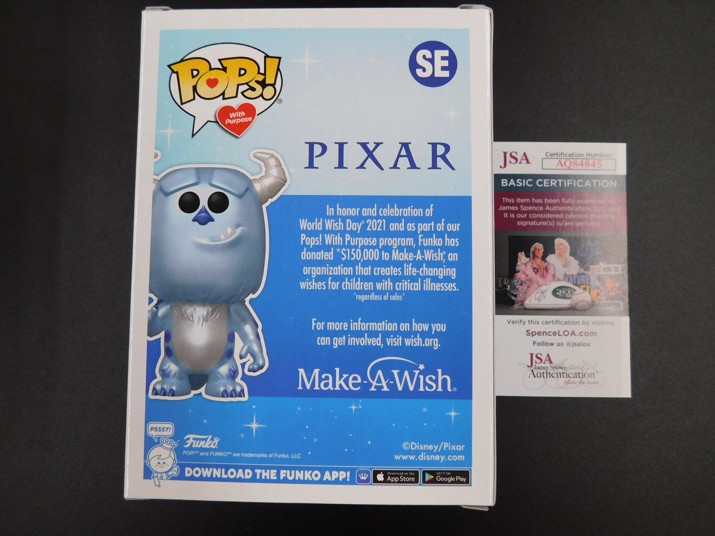 John Goodman Signed Autographed Funko Pop SE Sulley Monsters Inc. PIXAR JSA COA